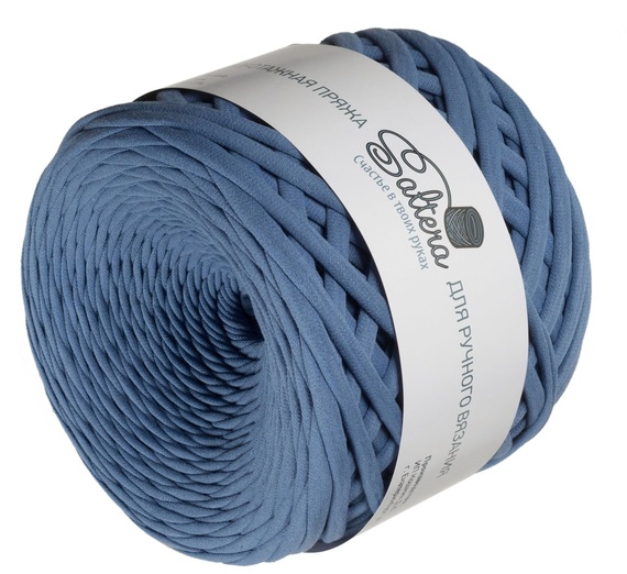 

Трикотажная пряжа Saltera 122 светлый индиго 100% хлопок, 100м, 320г