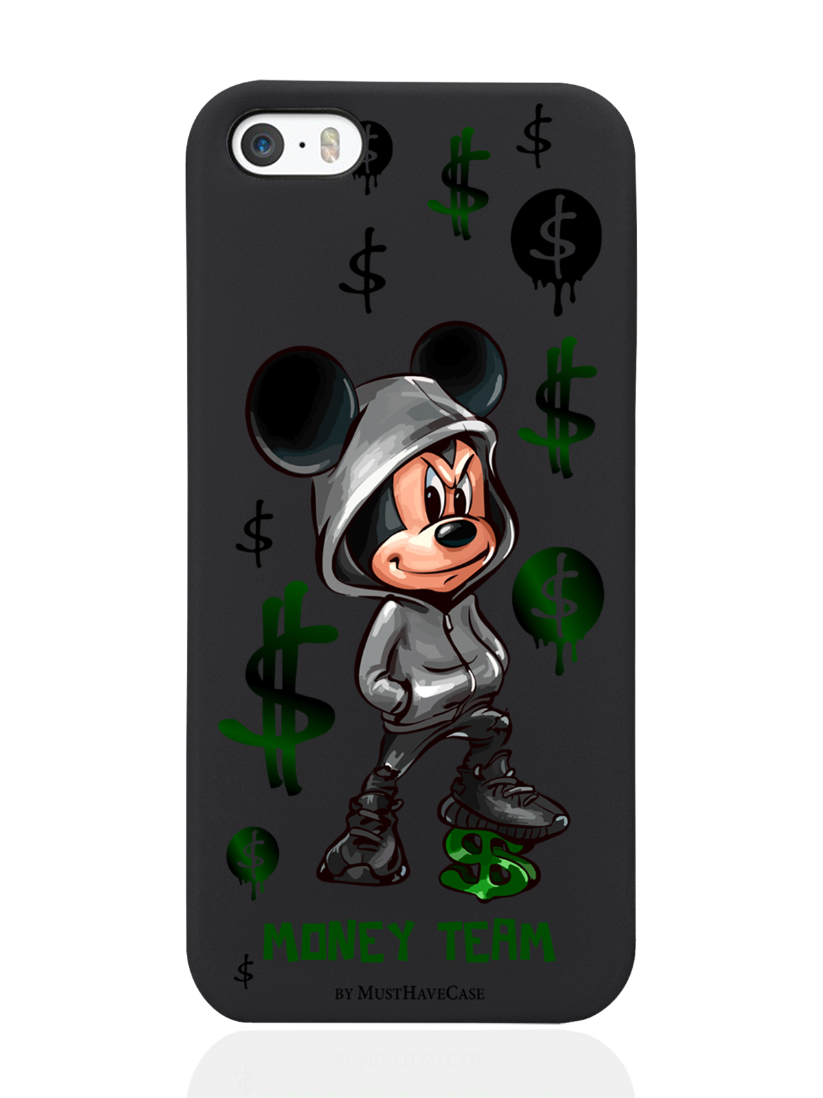 

Чехол MustHaveCase для iPhone 5/5s Богатый Мышонок черный, Черный;зеленый;серый