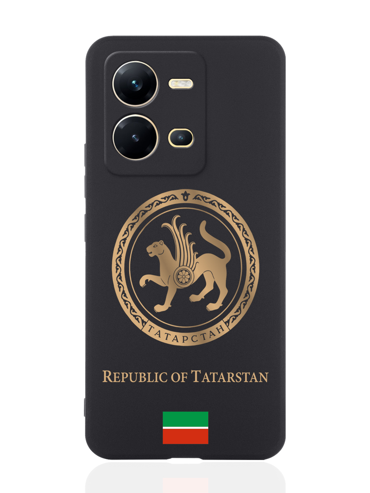 

Чехол SignumCase для Vivo V25e/V25 Золотой Герб Татарстана черный, Черный;золотистый