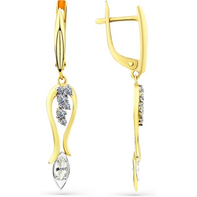 

Серьги из жёлтого золота с 14 фианитами Master Brilliant 2000991, 2000991