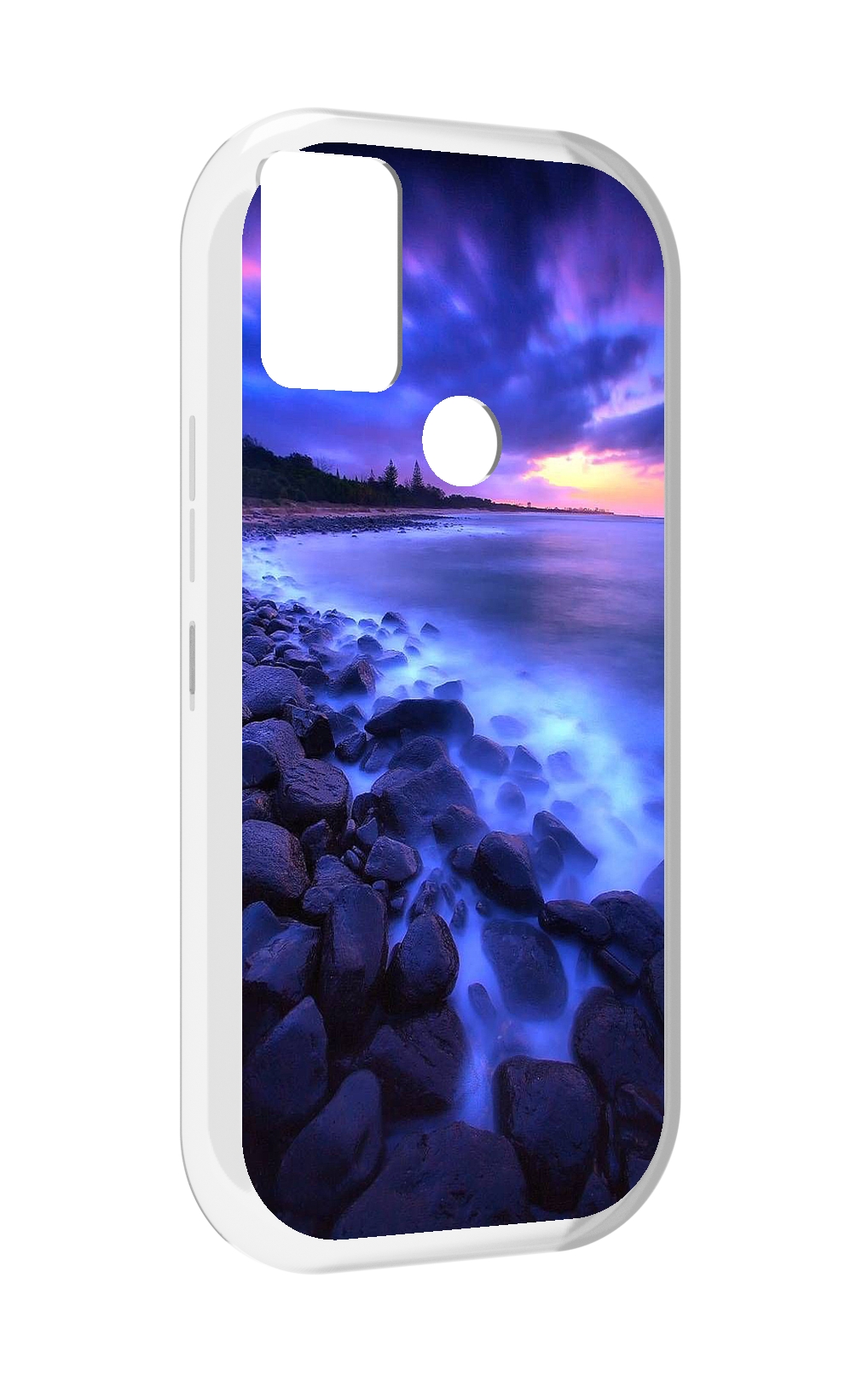 

Чехол MyPads неоновый берег для UMIDIGI A9, Прозрачный, Tocco
