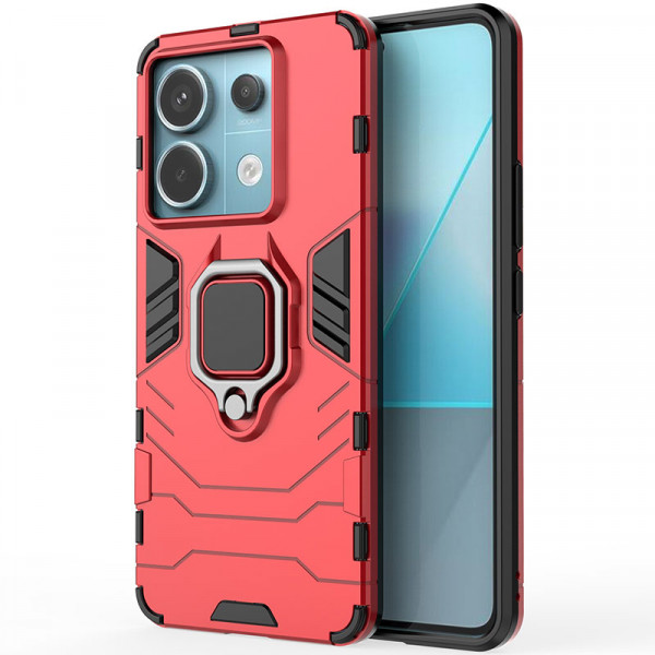 

Противоударный чехол Transformer Ring для Xiaomi Redmi Note 13 Pro 5G, красный, Transformer Ring