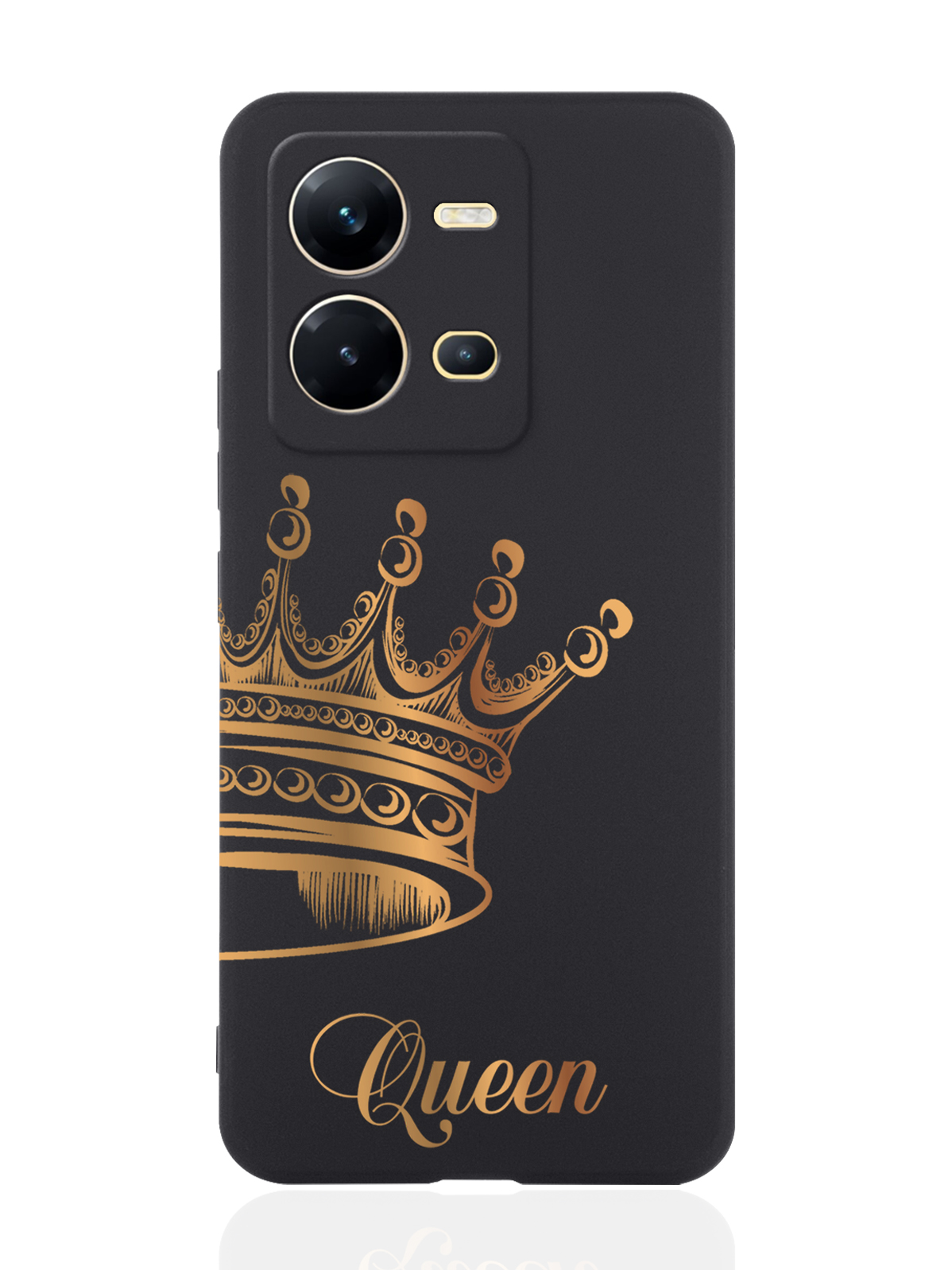 фото Чехол musthavecase для vivo v25e/v25 парный чехол корона queen черный