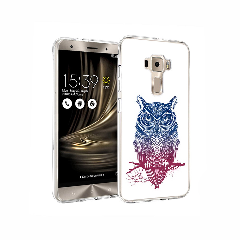 

Чехол MyPads Tocco для Asus ZenFone 3 хиппи сова, Прозрачный, Tocco