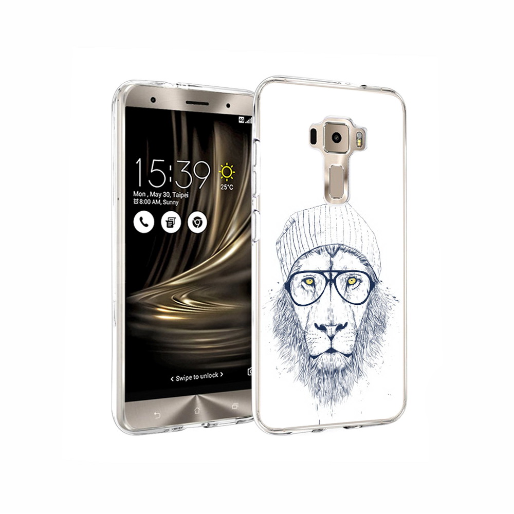 

Чехол MyPads Tocco для Asus ZenFone 3 хиппи лев, Прозрачный, Tocco