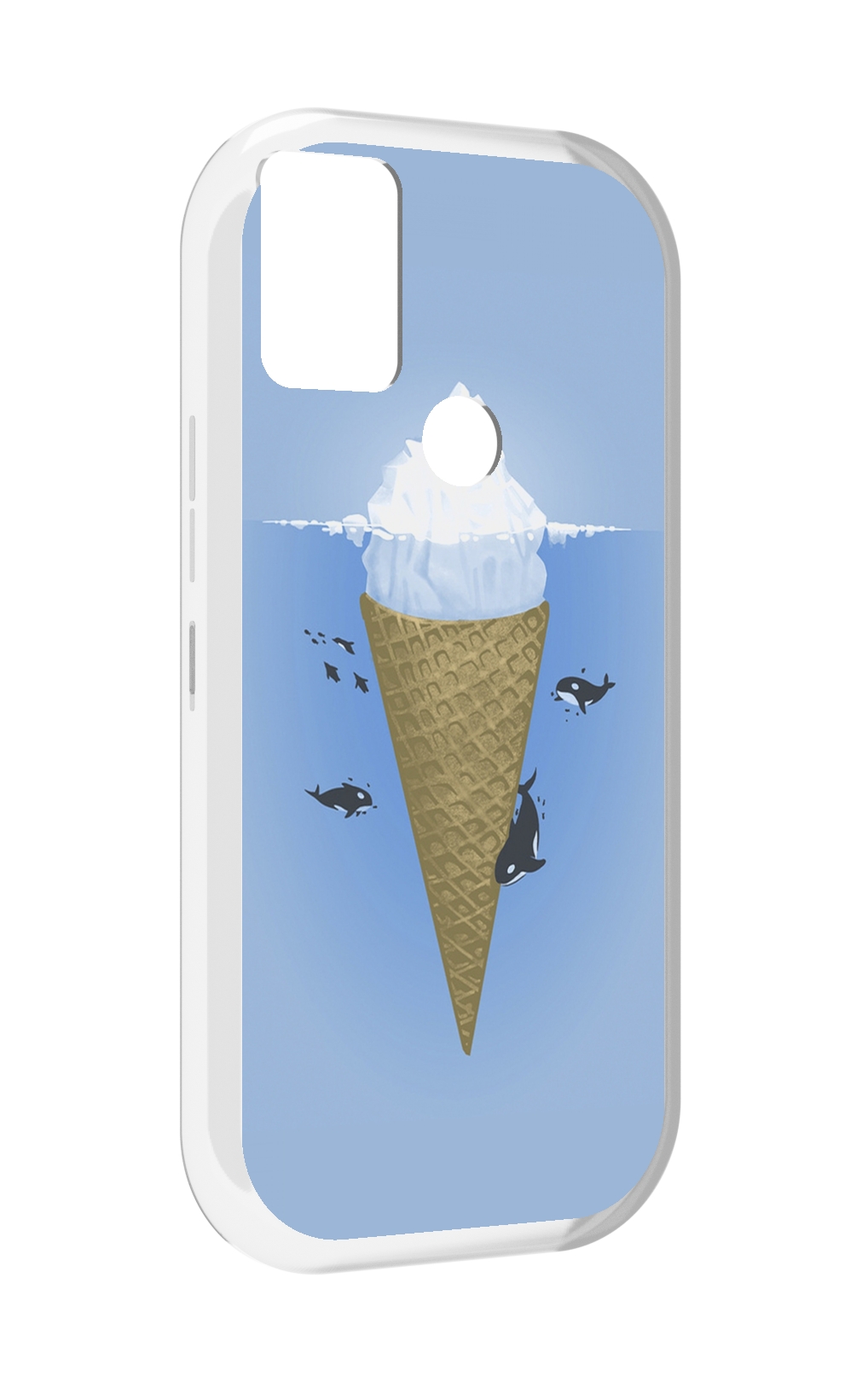 

Чехол MyPads мороженное-у-косаток для UMIDIGI A9, Прозрачный, Tocco