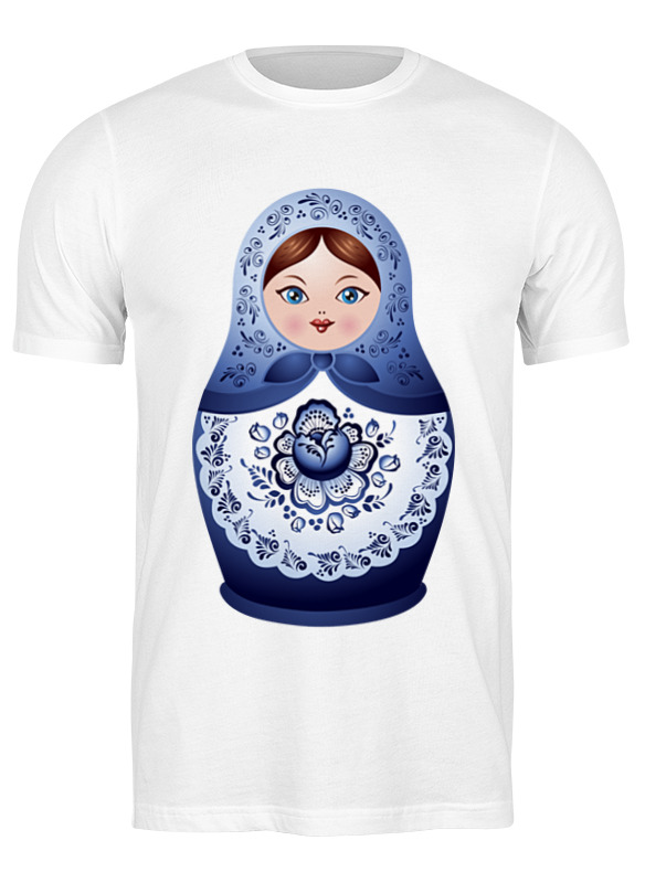 

Футболка мужская Printio Матрешка белая 3XL, Белый, Матрешка