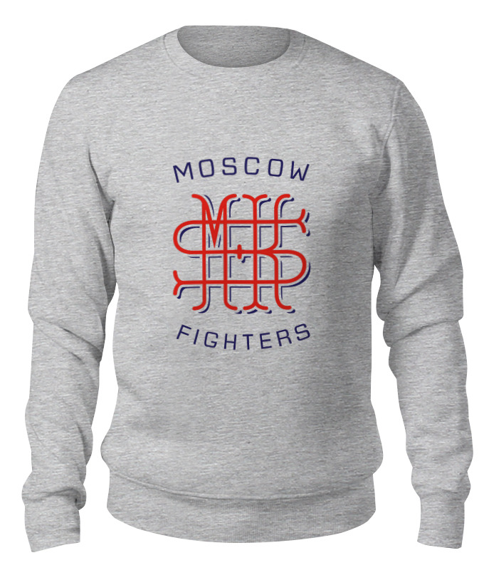 

Свитшот унисекс Printio Moscow fighters серый S, Moscow fighters