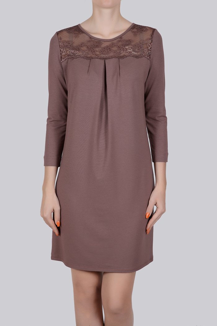 

Домашнее платье женское Литвин 0603м коричневое 4XL, 0603м