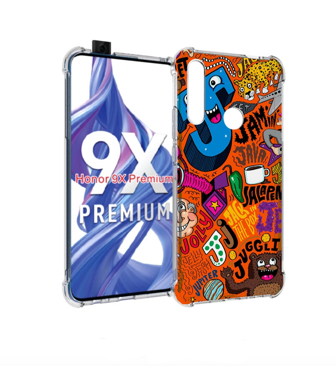

Чехол бампер MyPads funky-decor для Honor 9X (STK-LX1), Прозрачный, Tocco