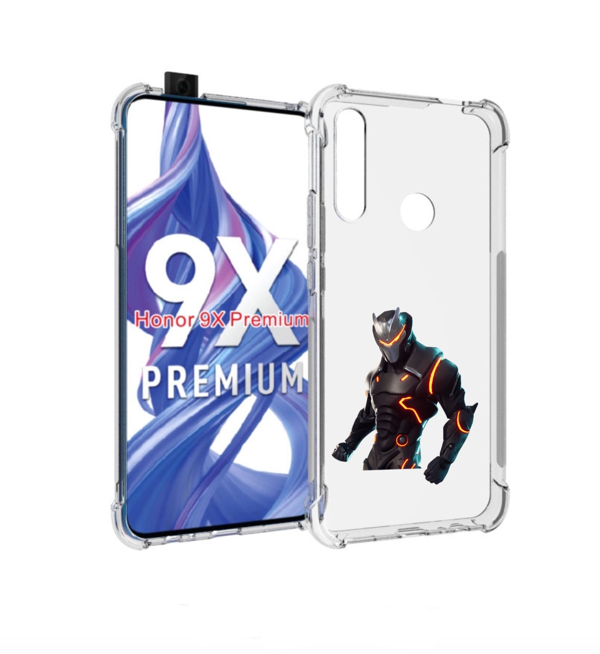 

Чехол бампер MyPads fortnite-1 для Honor 9X (STK-LX1)., Прозрачный, Tocco