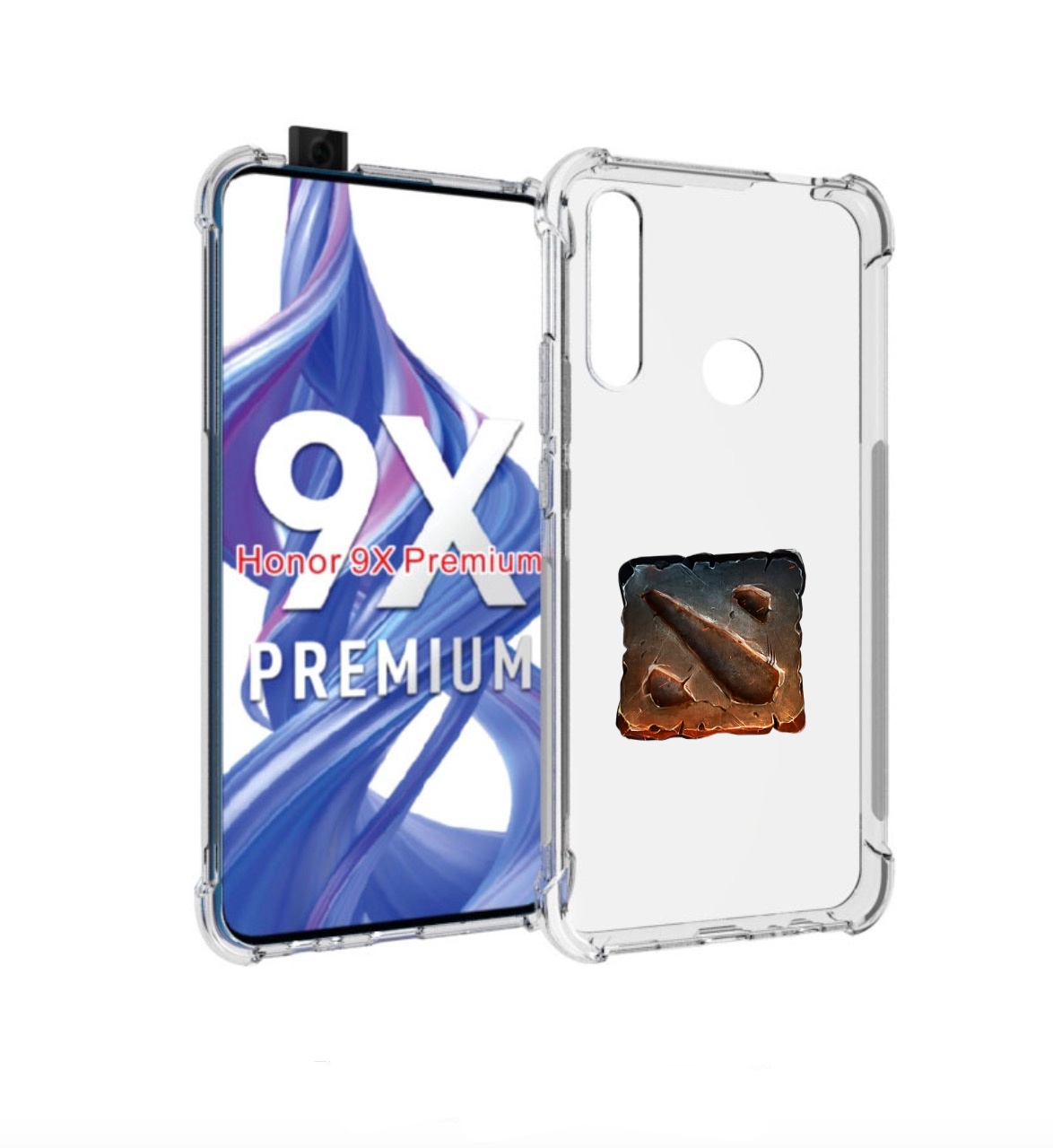 

Чехол бампер MyPads dota 2 логотип 2 для Honor 9X (STK-LX1)/Huaw, Прозрачный, Tocco