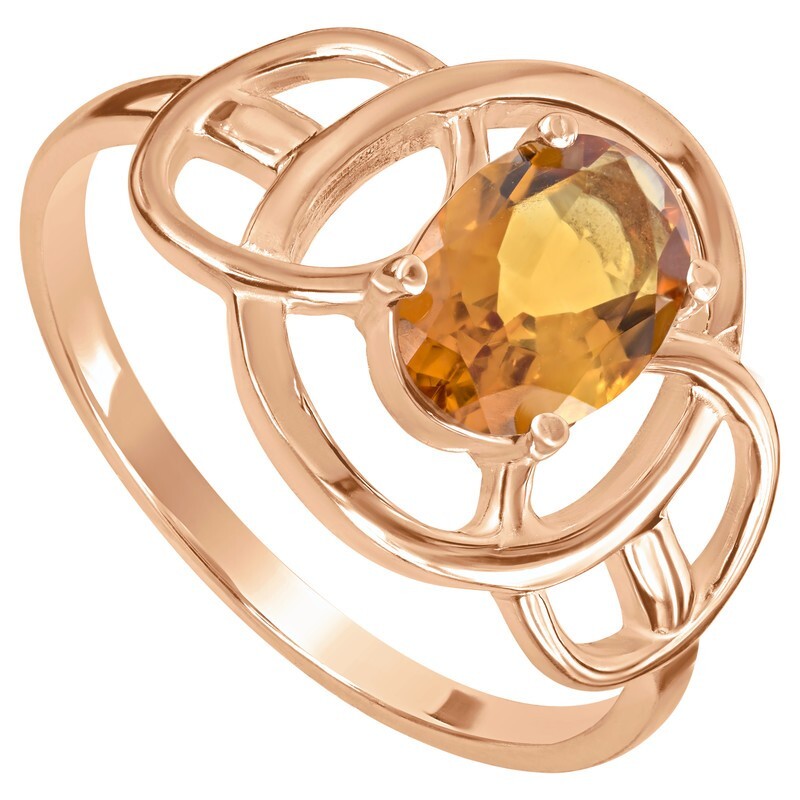 

Кольцо из серебра с цитрином р., LAZURIT-ONLINE 849902, 849902