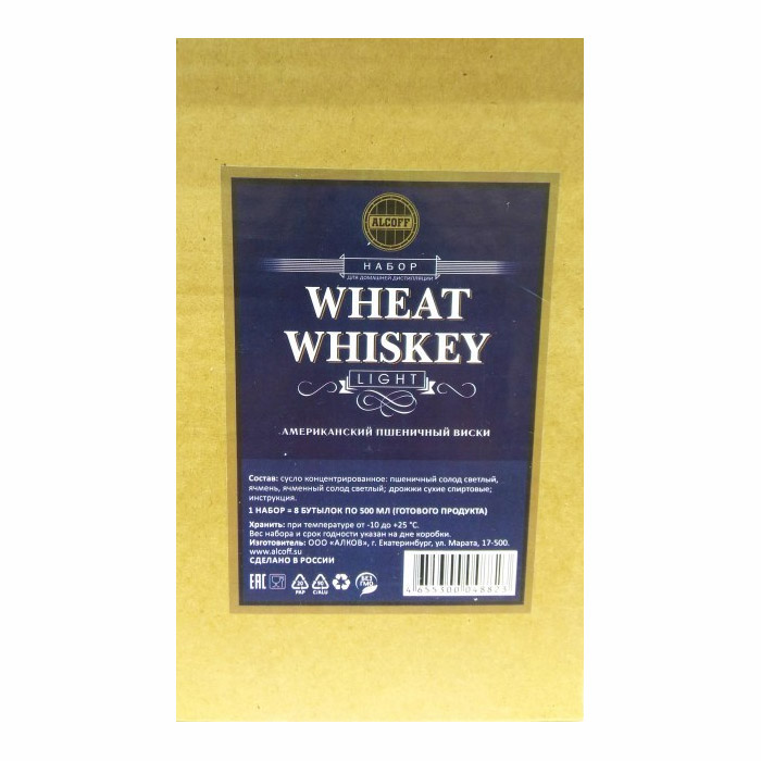 

Набор для домашней дистилляции Light Wheat Whiskey (Американский пшеничный виски) 3л