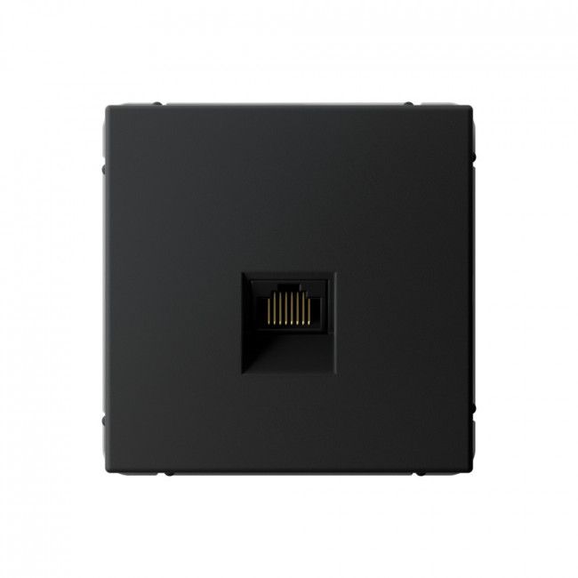 

Розетка компьютерная RJ45 категория 6A Systeme Electric карбон GAL001086, Черный