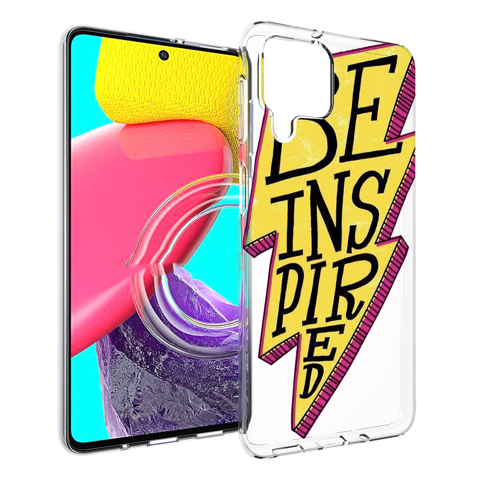 

Чехол Mypads Надпись В Желтой Молнии Для Samsung Galaxy M53 (Sm-M536), Прозрачный, Tocco