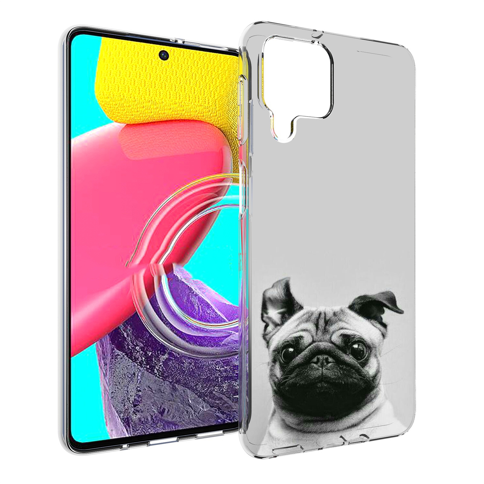 

Чехол Mypads Мопс Для Samsung Galaxy M53 (Sm-M536), Прозрачный, Tocco