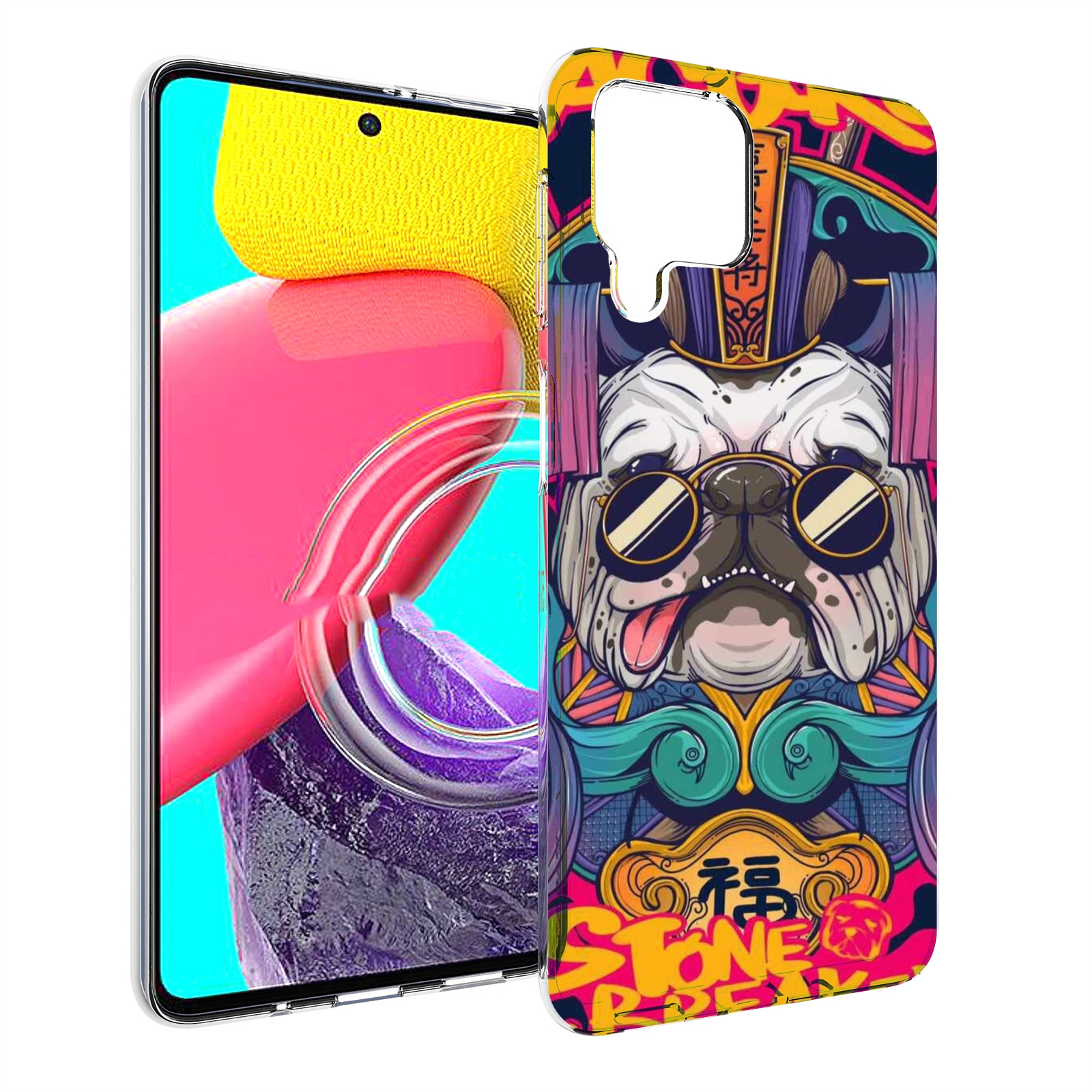 

Чехол Mypads Мопс Агро Яркая Для Samsung Galaxy M53 (Sm-M536), Прозрачный, Tocco