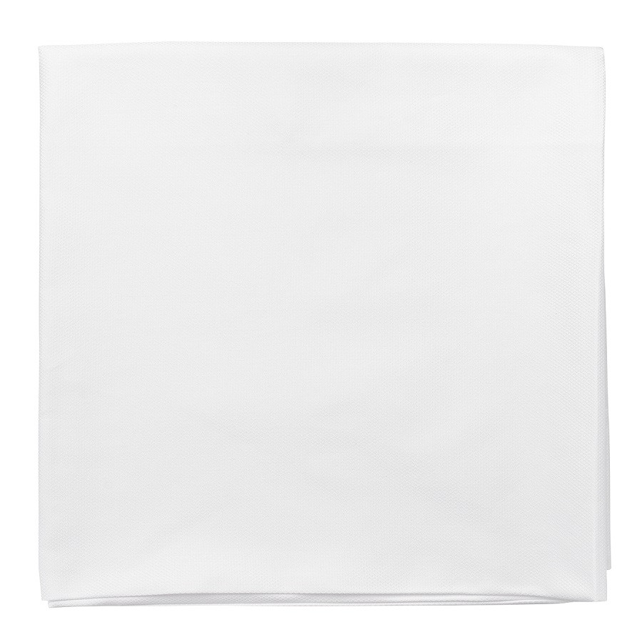 фото Скатерть белого цвета с фактурным жаккардовым рисунком из хлопка essential, 180х180 см tkano