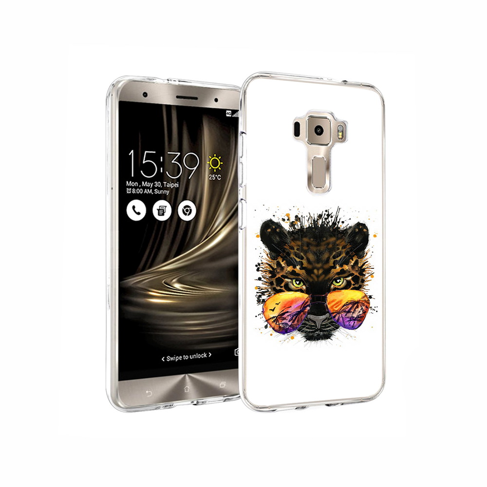 

Чехол MyPads Tocco для Asus ZenFone 3 тропический леопард, Прозрачный, Tocco