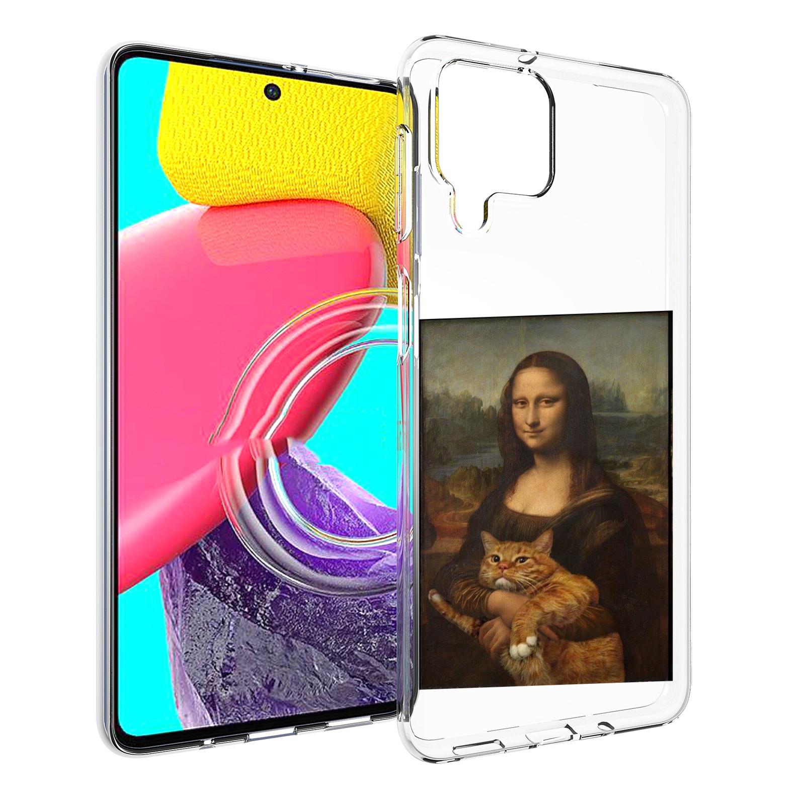 

Чехол Mypads Монализа-С-Котиком Для Samsung Galaxy M53 (Sm-M536), Прозрачный, Tocco