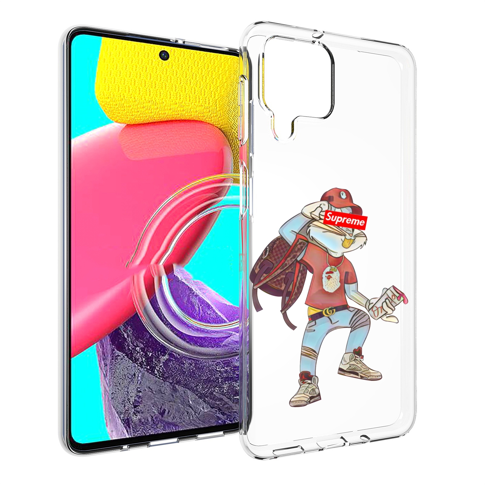 

Чехол Mypads Моднявый-Заяц Детский Для Samsung Galaxy M53 (Sm-M536), Прозрачный, Tocco