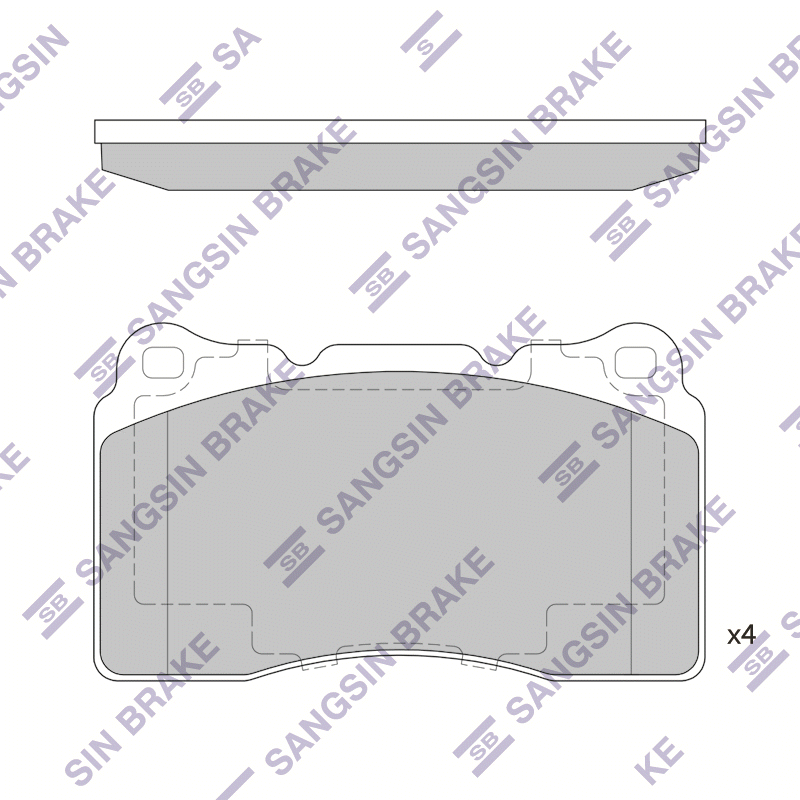 

Колодки тормозные VOLVO V70 II 03-07 перед. Sangsin brake SP4145A