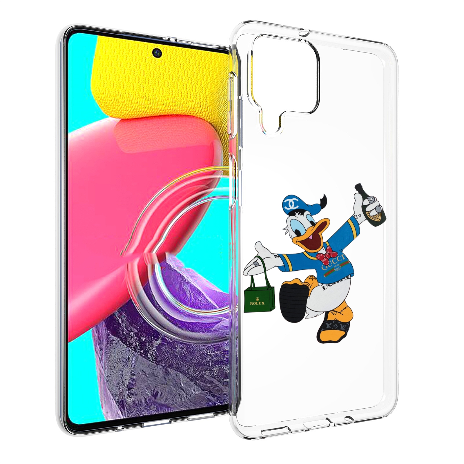 

Чехол Mypads Модный-Дональд-Дак Для Samsung Galaxy M53 (Sm-M536), Прозрачный, Tocco