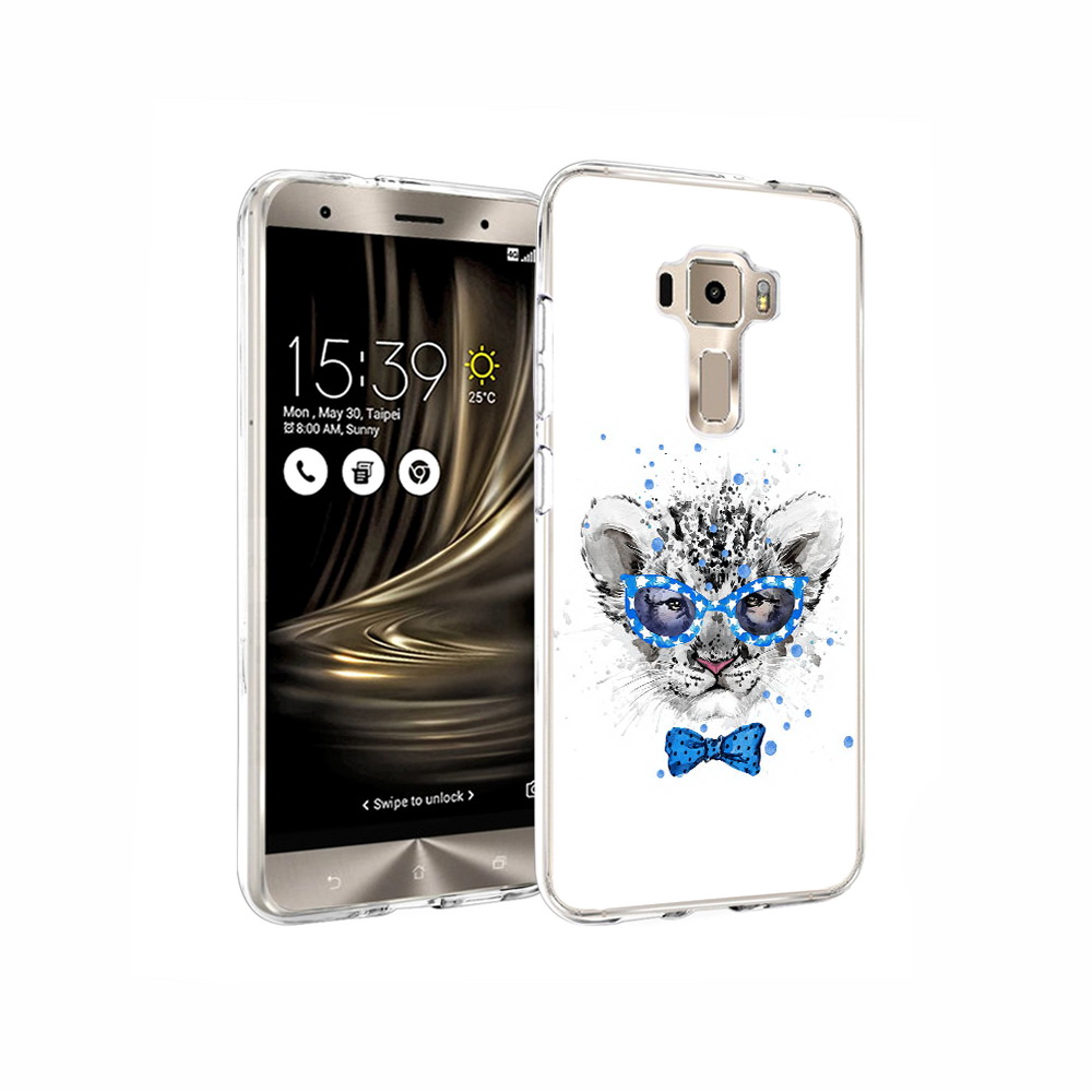 

Чехол MyPads Tocco для Asus ZenFone 3 тигренок с бабочкой, Прозрачный, Tocco