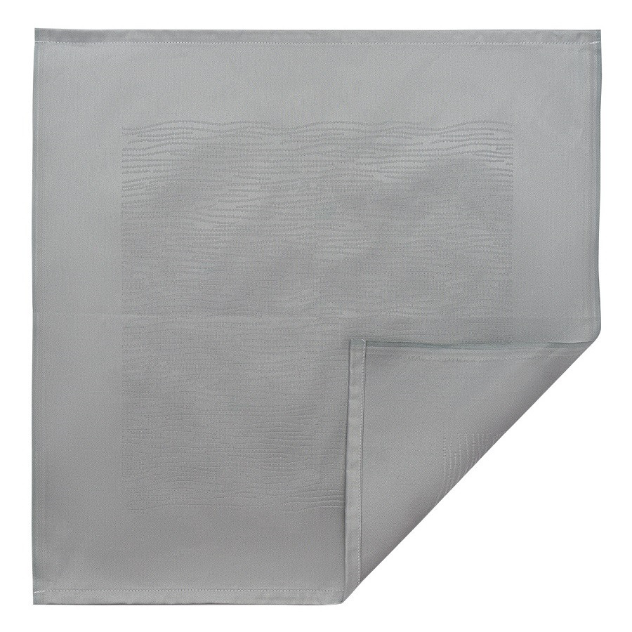 Салфетка сервировочная жаккардовая серого цвета из хлопка с вышивкой essential, 53х53 см