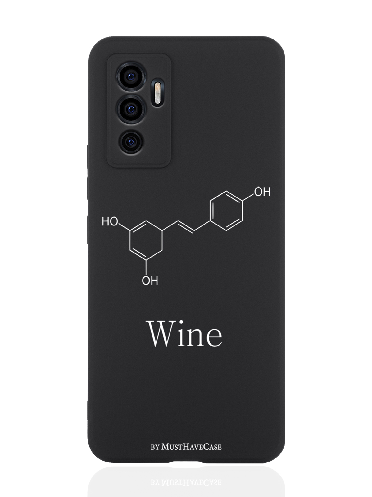 

Чехол MustHaveCase для Vivo V23e Молекула вина черный, Черный;белый