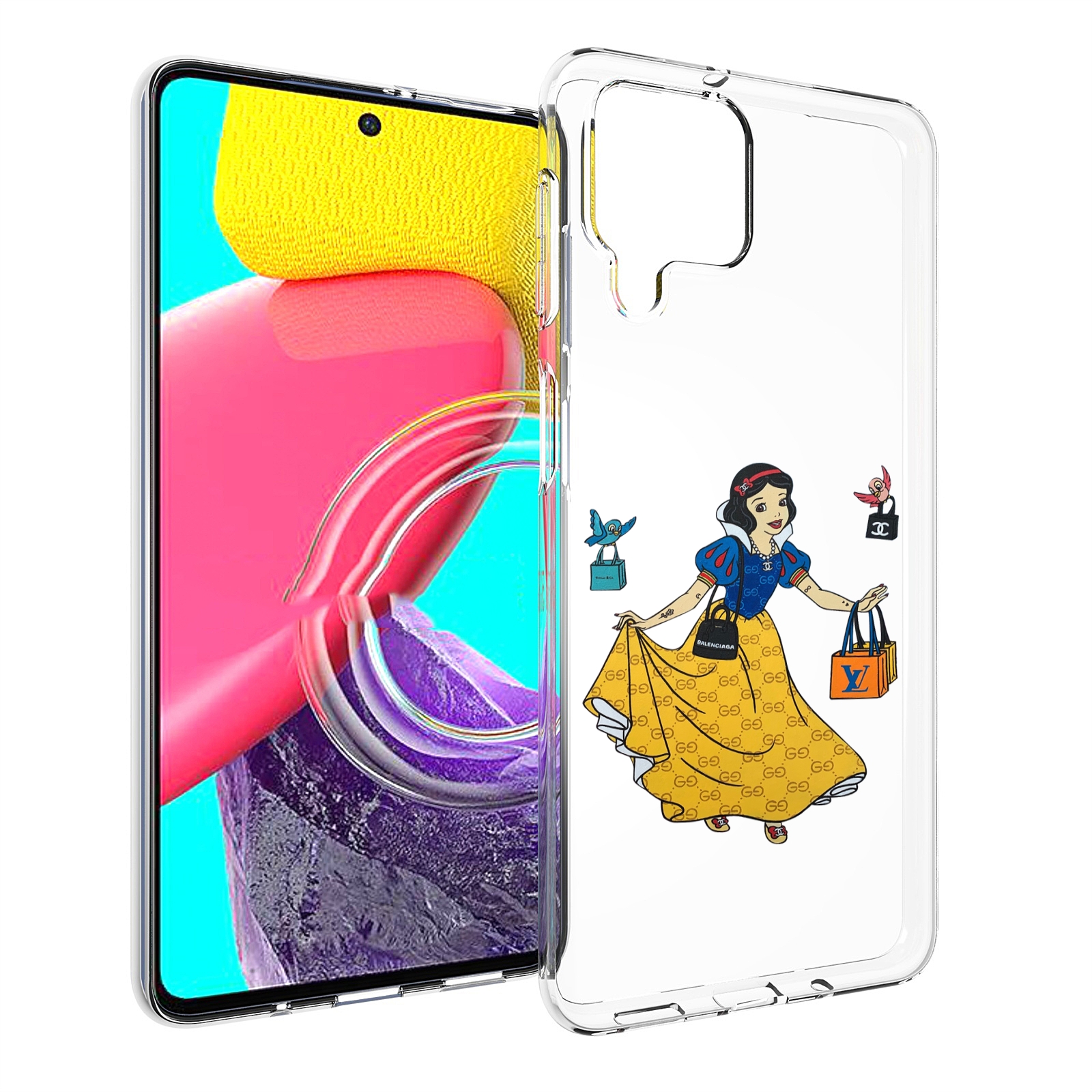

Чехол Mypads Модная-Принцесса Женский Для Samsung Galaxy M53 (Sm-M536), Прозрачный, Tocco