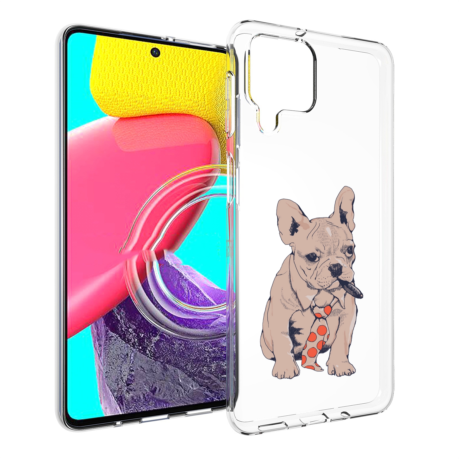 

Чехол Mypads Бульдог С Сигарой Для Samsung Galaxy M53 (Sm-M536), Прозрачный, Tocco