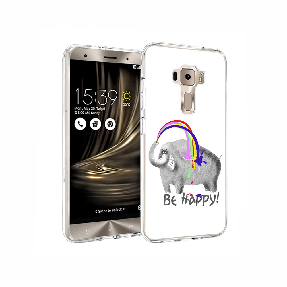 

Чехол MyPads Tocco для Asus ZenFone 3 счастливый слон, Прозрачный, Tocco
