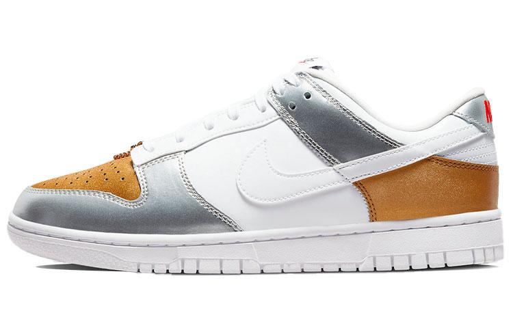 

Кеды унисекс Nike Dunk Low Metallic белые 39 EU, Белый, Dunk Low Metallic