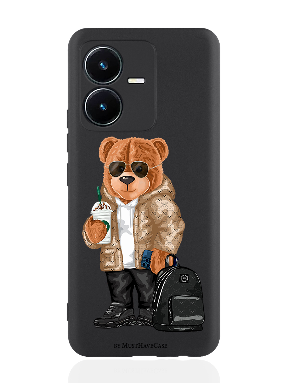 Чехол MustHaveCase для Vivo Y22 Tony Style в очках черный