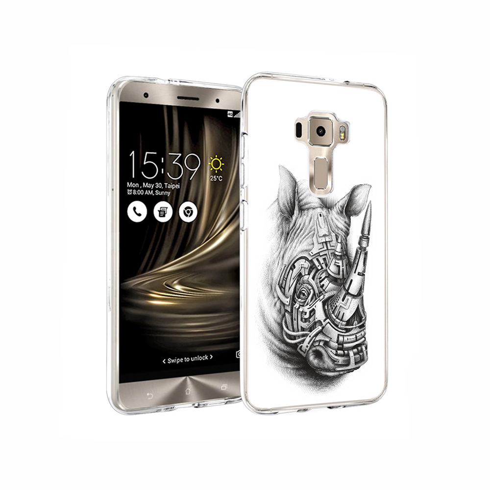

Чехол MyPads Tocco для Asus ZenFone 3 стальной носорог, Прозрачный, Tocco
