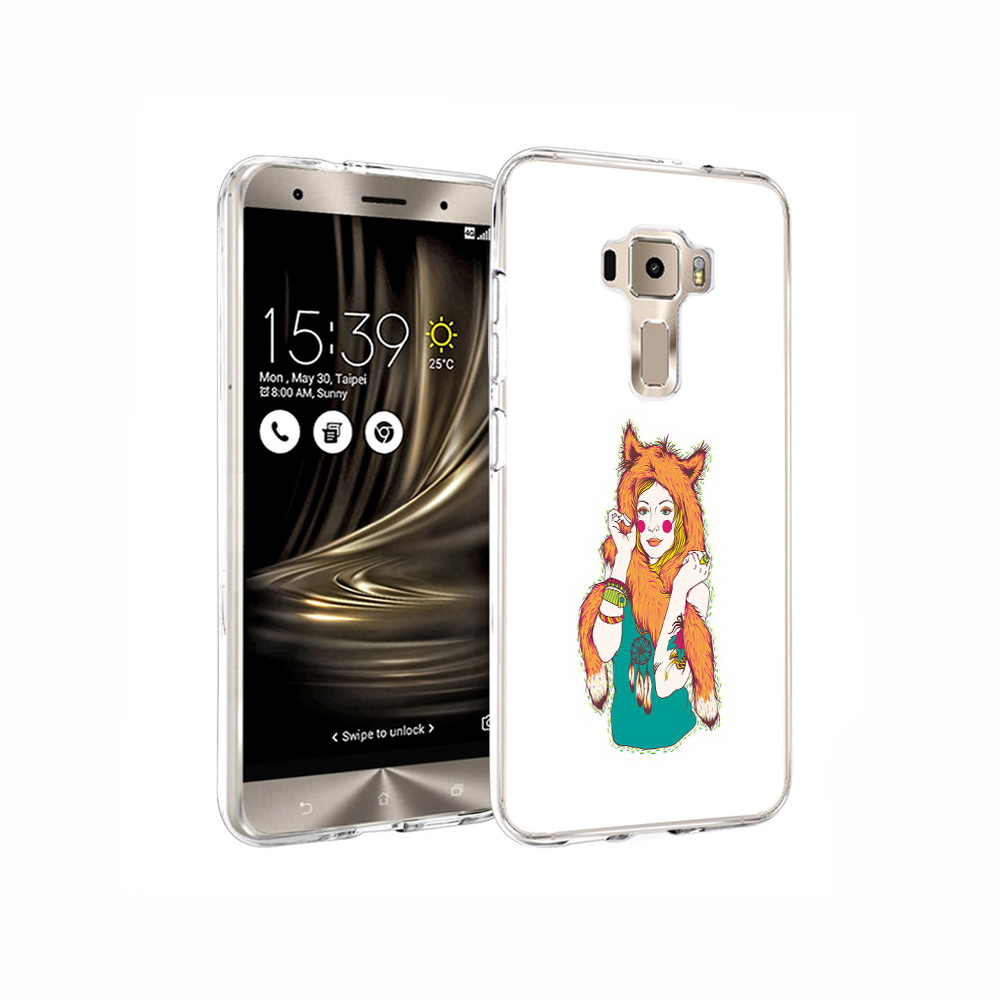 

Чехол MyPads Tocco для Asus ZenFone 3 Девушка лиса, Прозрачный, Tocco