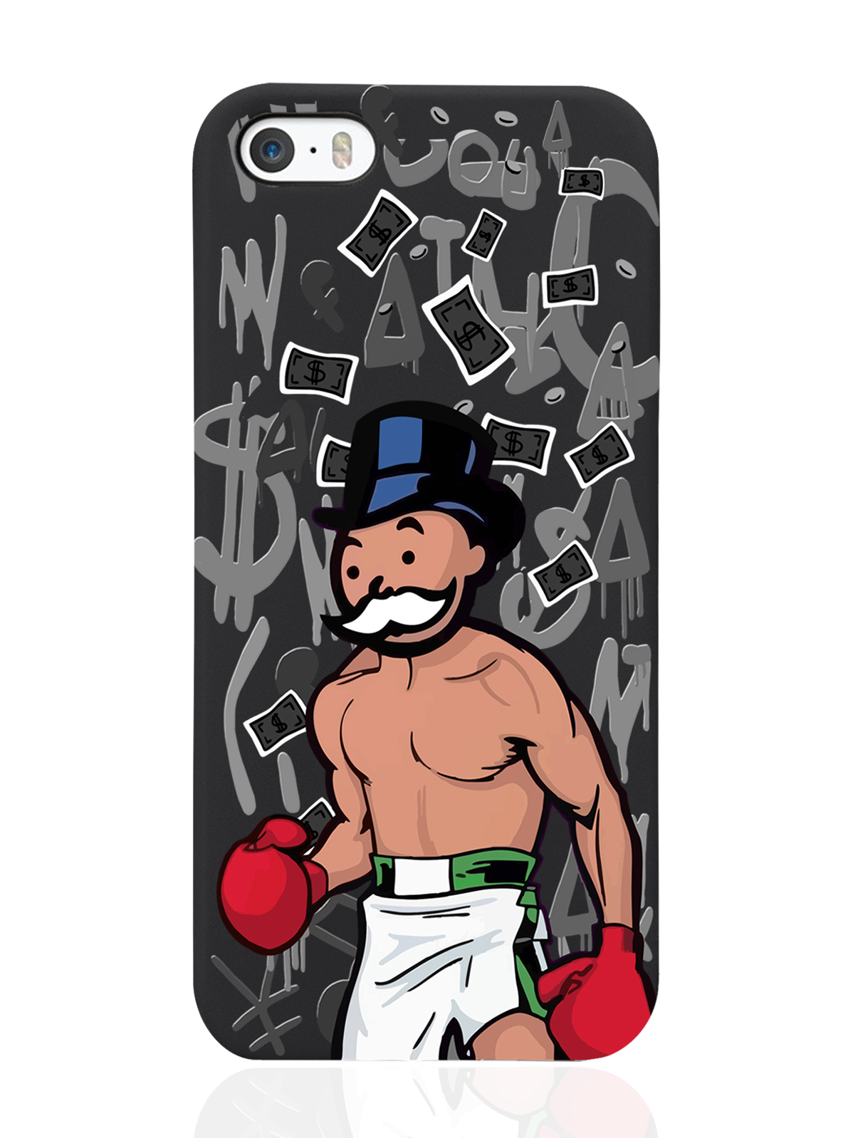 фото Чехол musthavecase для iphone 5/5s monopoly boxing монополия боксер черный