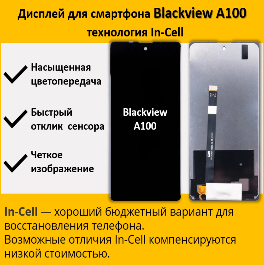 Дисплей для смартфона Blackview A100, технология In-Cell