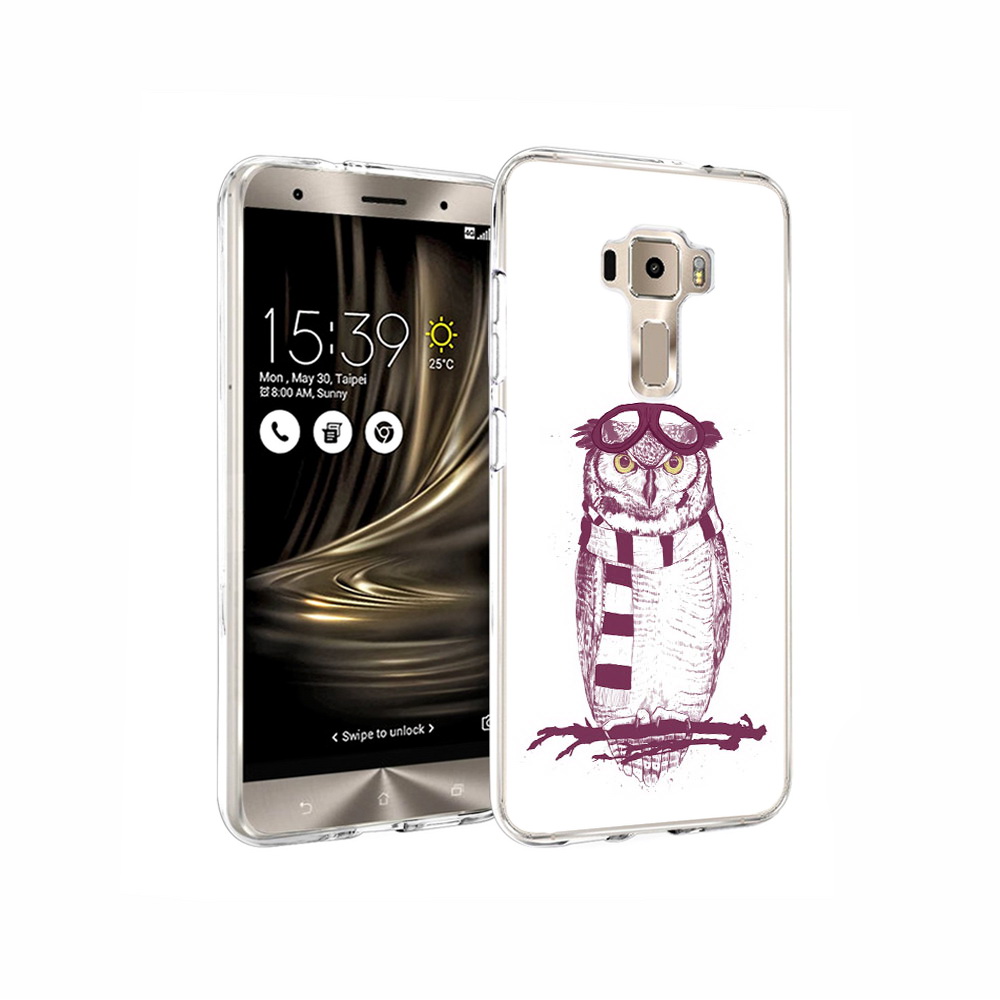 

Чехол MyPads Tocco для Asus ZenFone 3 сова-летчик, Прозрачный, Tocco