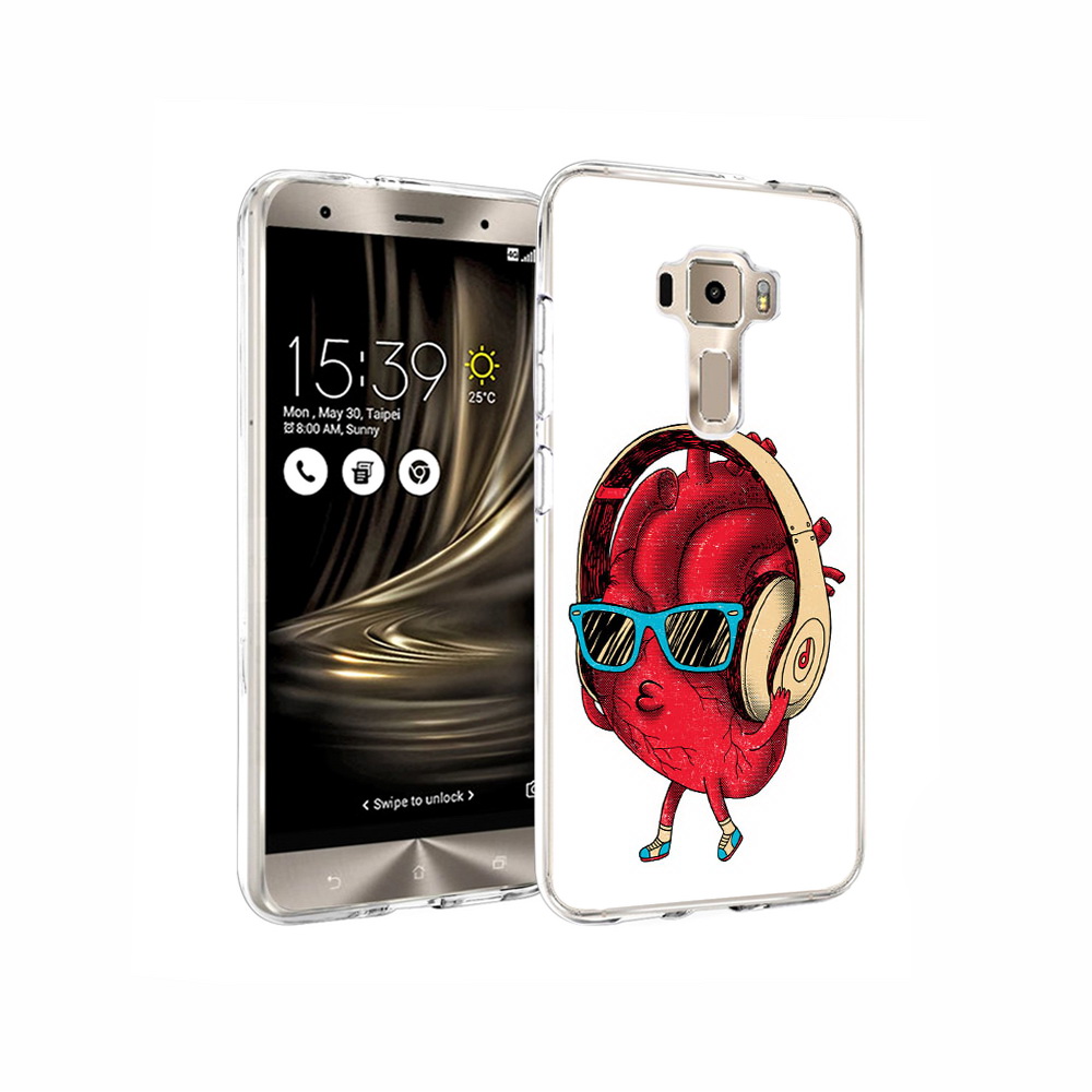 

Чехол MyPads Tocco для Asus ZenFone 3 слушай сердце, Прозрачный, Tocco