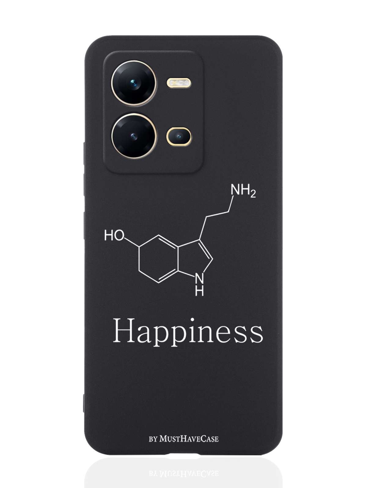 

Чехол MustHaveCase для Vivo V25e/V25 Молекула счастья черный, Черный;белый