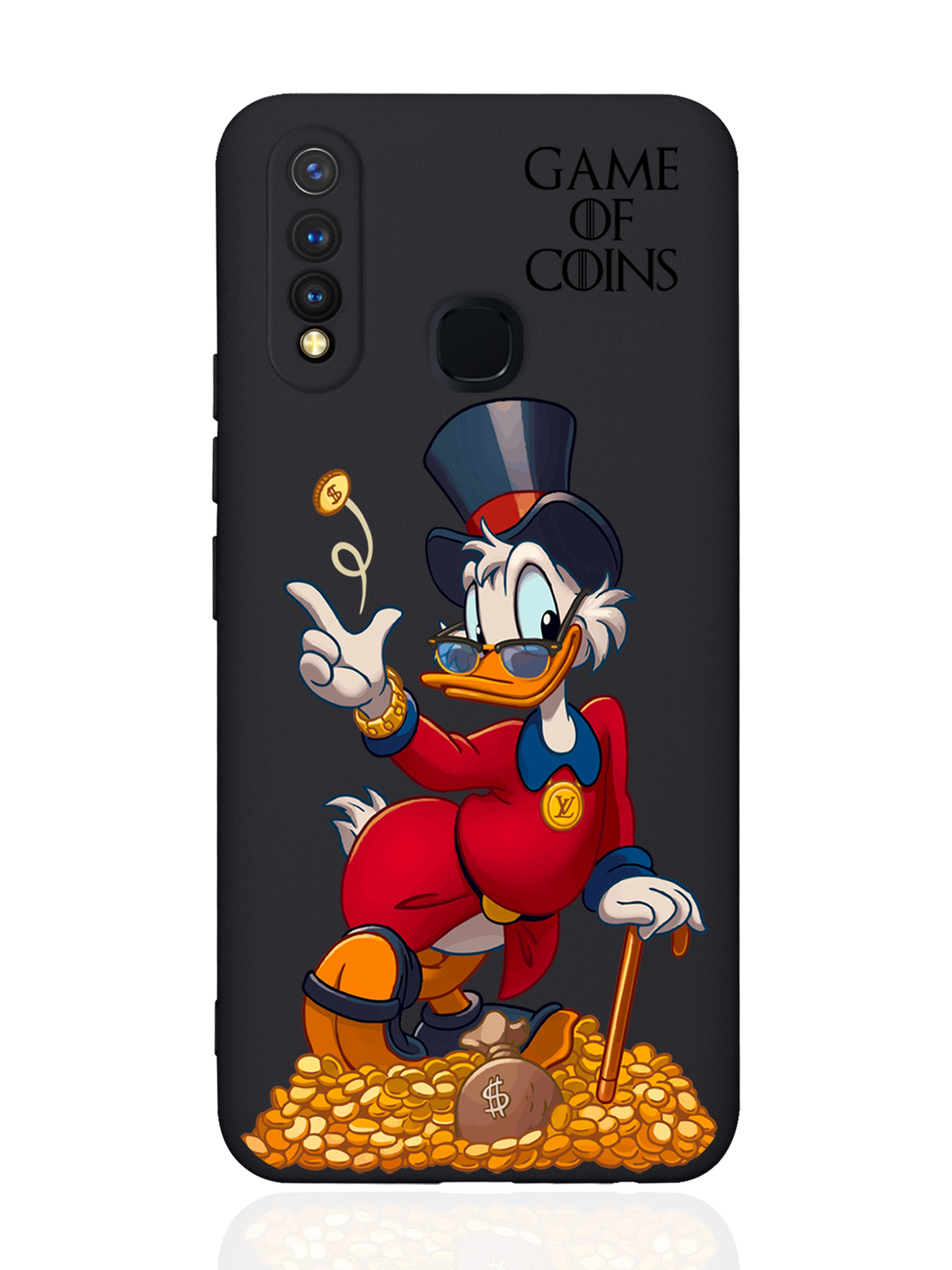 

Чехол MustHaveCase для Vivo Y19/U3 Богатая Утка Игра монет черный, Разноцветный