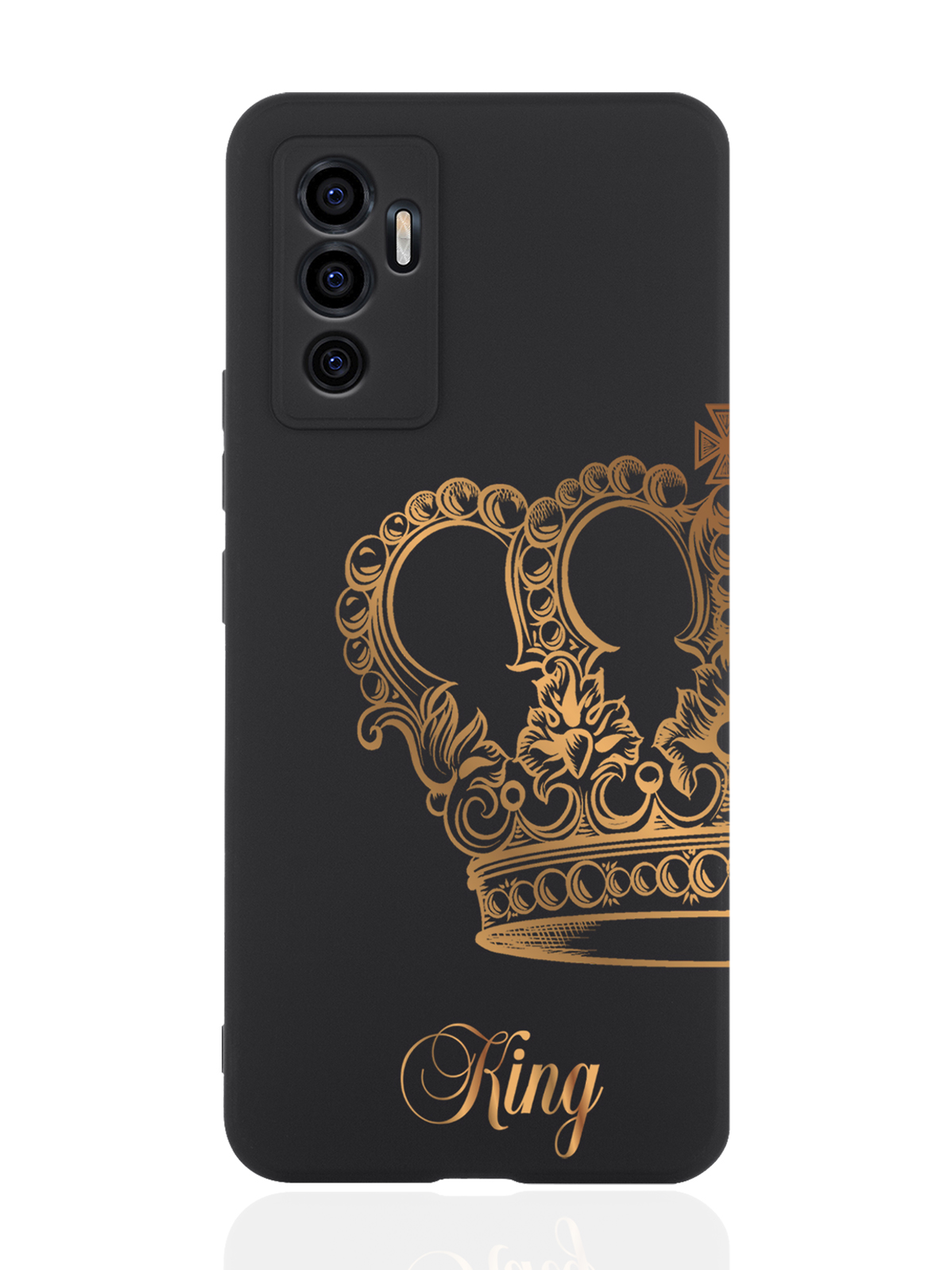 фото Чехол musthavecase для vivo v23e парный чехол корона king черный