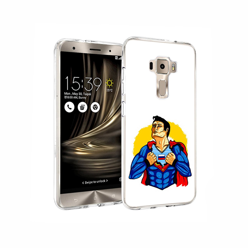 Чехол MyPads Tocco для Asus ZenFone 3 русский супермен