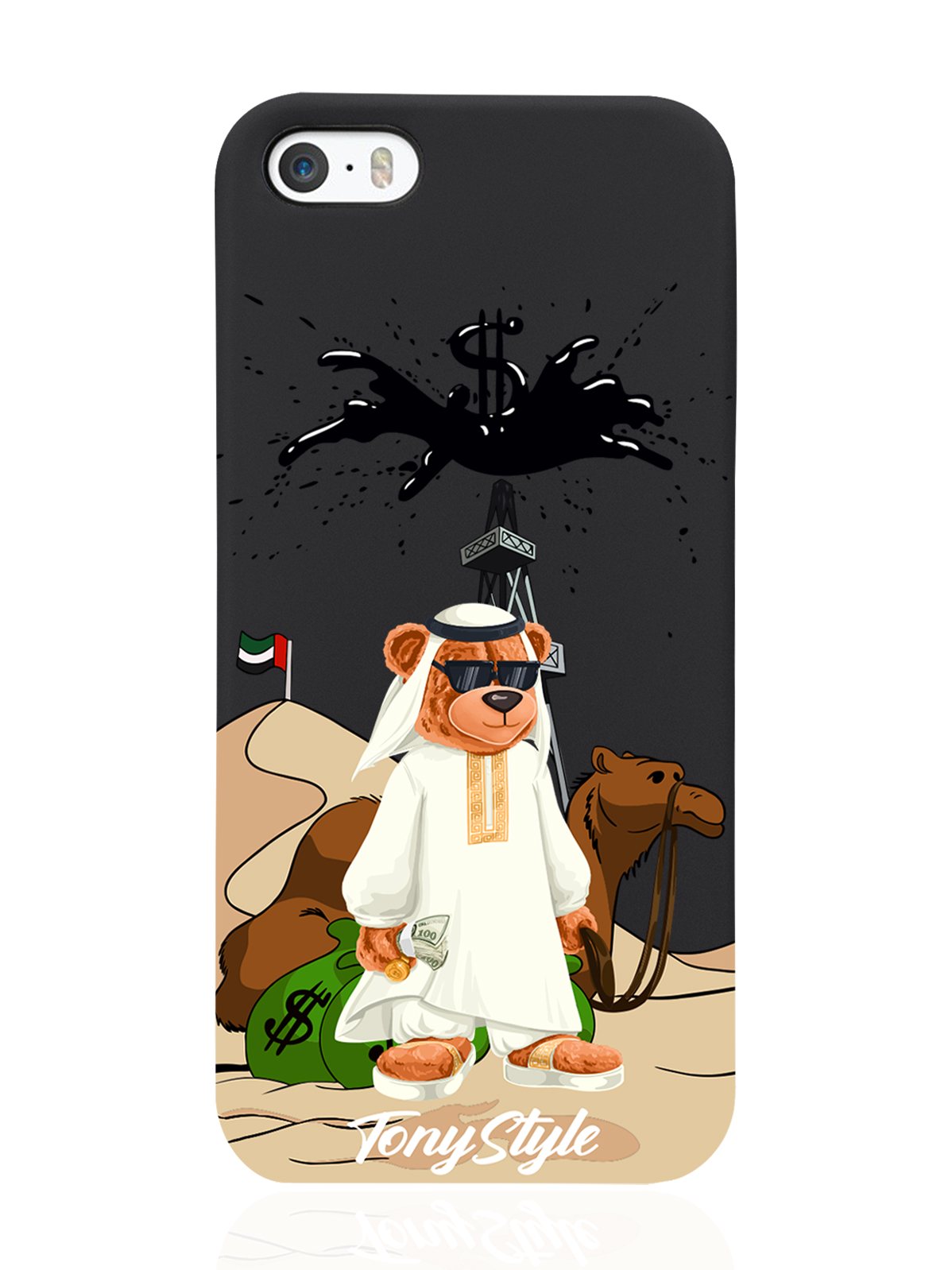 

Чехол Tony Style для iPhone 5/5s Tony Style Дубай черный, Белый;коричневый