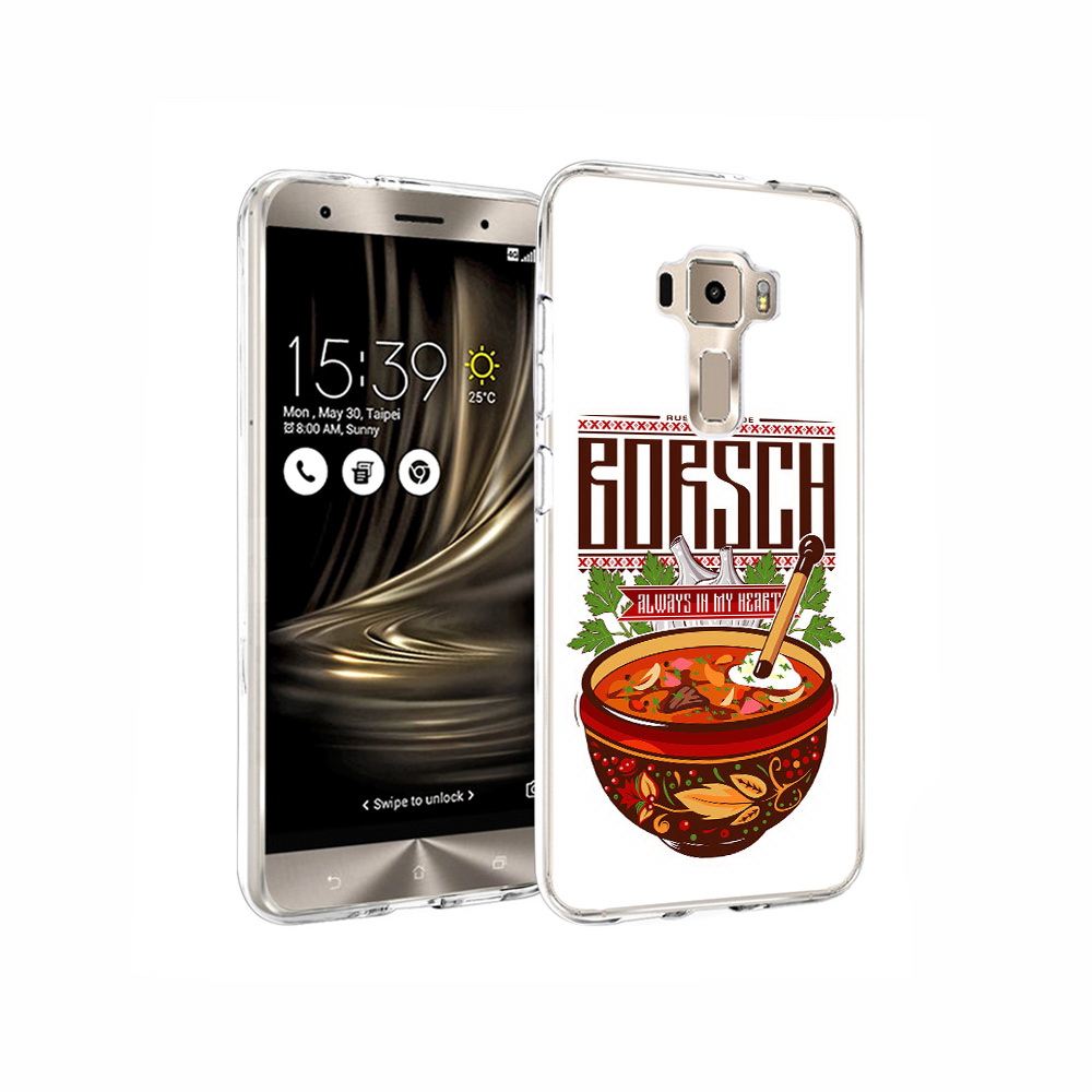

Чехол MyPads Tocco для Asus ZenFone 3 русский борщ, Прозрачный, Tocco