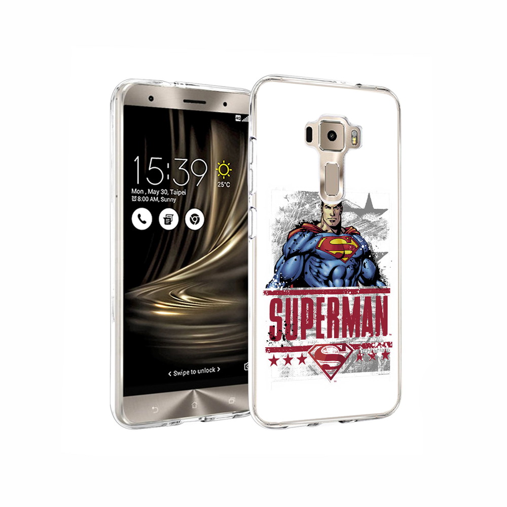 Чехол MyPads Tocco для Asus ZenFone 3 рисунок супермен