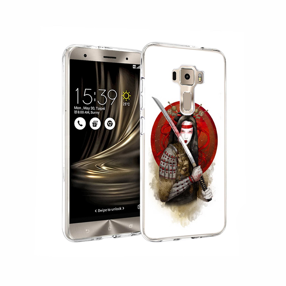 

Чехол MyPads Tocco для Asus ZenFone 3 рисованная девушка с катаной, Прозрачный, Tocco